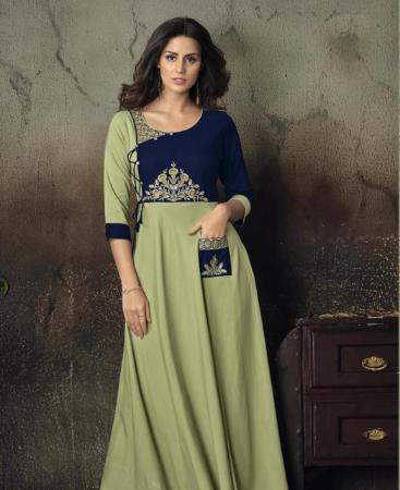 Picture of Ravishing Light Green Readymade Gown