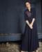 Picture of Well Formed Navy Blue Readymade Gown