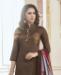 Picture of Ravishing Brown Cotton Salwar Kameez