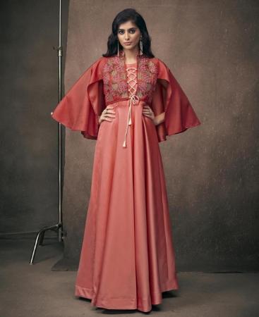 Picture of Beauteous Red Readymade Gown