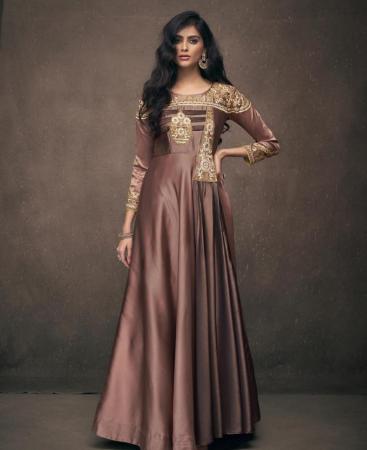 Picture of Superb Brown Readymade Gown