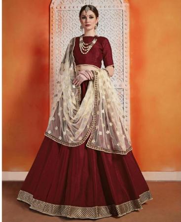 Picture of Beauteous Maroon Lehenga Choli