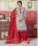 Picture of Grand Grey Straight Cut Salwar Kameez