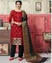 Picture of Alluring Red Straight Cut Salwar Kameez