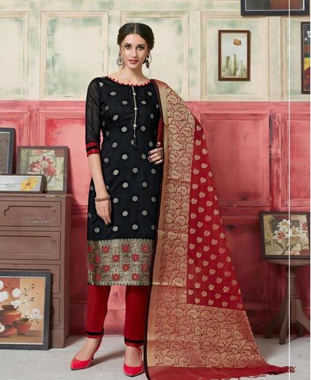 Picture of Classy Black Straight Cut Salwar Kameez