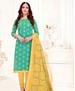 Picture of Pretty Sea Green Cotton Salwar Kameez