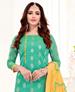 Picture of Pretty Sea Green Cotton Salwar Kameez