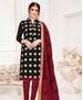 Picture of Gorgeous Black Cotton Salwar Kameez