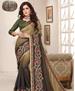 Picture of Appealing Dark Green & Olive Green Designer Saree