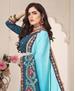 Picture of Superb Light Blue & Blue Designer Saree