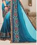 Picture of Superb Light Blue & Blue Designer Saree