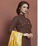 Picture of Fine Brown Cotton Salwar Kameez