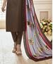 Picture of Ravishing Brown Cotton Salwar Kameez