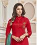 Picture of Shapely Red Cotton Salwar Kameez