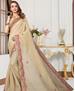 Picture of Graceful Cream Silk Saree