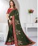 Picture of Lovely Olive Green Designer Saree