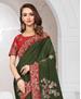 Picture of Lovely Olive Green Designer Saree