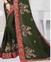 Picture of Lovely Olive Green Designer Saree