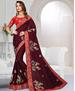 Picture of Bewitching Burgundy Designer Saree