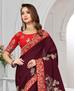 Picture of Bewitching Burgundy Designer Saree