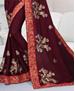 Picture of Bewitching Burgundy Designer Saree