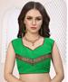 Picture of Well Formed Green Georgette Saree