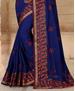 Picture of Lovely Navy Blue Georgette Saree