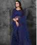 Picture of Admirable Navy Blue Net Saree