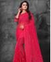 Picture of Appealing Dark Pink Net Saree