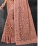 Picture of Comely Peach Net Saree