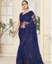 Picture of Superb Royal Blue Net Saree