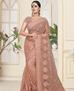 Picture of Classy Dusty Peach Net Saree