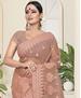 Picture of Classy Dusty Peach Net Saree