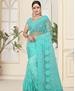 Picture of Nice Turquoise Blue Net Saree