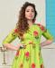 Picture of Radiant Green Yellow Readymade Gown