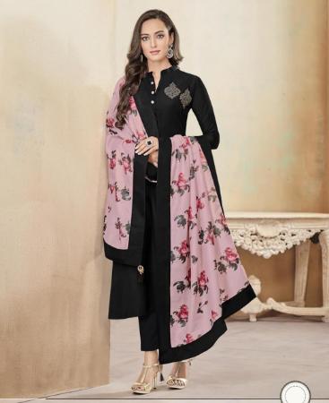 Picture of Superb Black Readymade Salwar Kameez