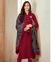 Picture of Gorgeous Maroon Straight Cut Salwar Kameez