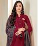 Picture of Gorgeous Maroon Straight Cut Salwar Kameez