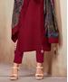 Picture of Gorgeous Maroon Straight Cut Salwar Kameez