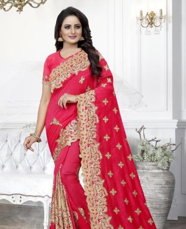 Picture of Lovely Rani Pink Casual Saree