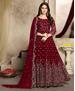 Picture of Delightful Maroon Anarkali Salwar Kameez