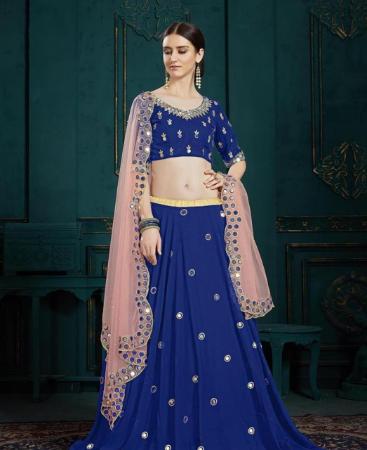 Picture of Charming Royal Blue Lehenga Choli