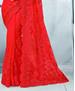 Picture of Beautiful Red Net Saree