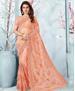 Picture of Admirable Peach Net Saree