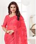 Picture of Sightly Dark Pink Net Saree