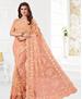 Picture of Statuesque Peach Net Saree