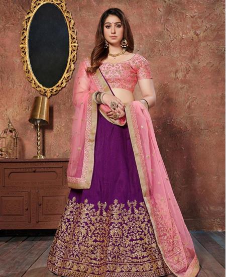 Picture of Lovely Purple Lehenga Choli