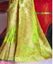 Picture of Lovely Parrot Green Silk Saree