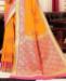 Picture of Graceful Musturd Yellow Silk Saree