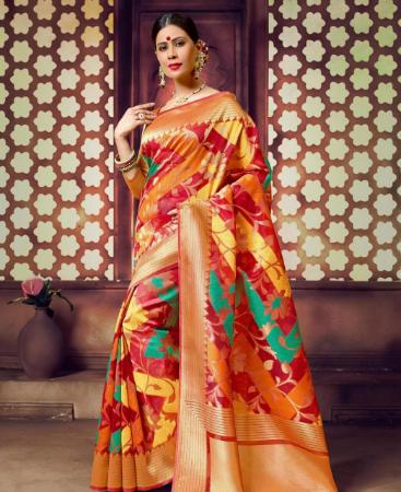 Picture of Nice Multi Silk Saree